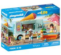 Playmobil – Set Vacances à la plage, Camion de glaces & surfshop – Dès 4 ans – 71904