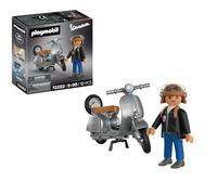 Playmobil | Vespa | Vespa 80e Anniversaire : Style Original | Édition Anniversaire en Design rétro argenté avec Figurine, Casque et Planche d’Autocollants | pour Les Enfants à partir de 4 Ans | 72282