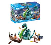 PLAYMOBIL | Viking avec Monstre Marin | Jouet éducatif dès 4 Ans | Coffret de Jeu imaginatif | Figurine Dragon & Drakkar | Stimule la créativité | 71830