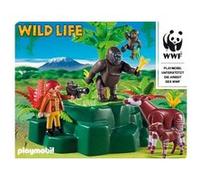 Playmobil wild life 5273 gorilles et okapis avec vegetation multicolore G