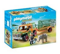 Playmobil Wild Life 6937 Véhicule avec éléphanteau et soigneurs multicolore G