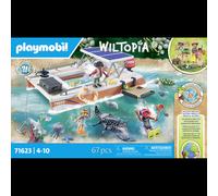 Playmobil Wiltopia 71623 - Bateau de Surveillance des Récifs - Plastique Multicolore, 67 pièces, 3 Figurines, 4+ ans - Assemblage requis - Pays d'origine: Bosnie Herzégovine