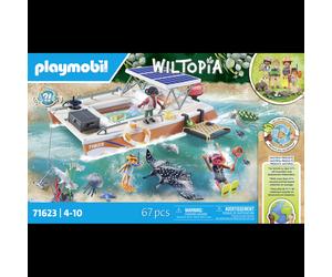 Playmobil Wiltopia 71623 - Bateau de Surveillance des Récifs - Plastique Multicolore, 67 pièces, 3 Figurines, 4+ ans - Assemblage requis - Pays d'origine: Bosnie Herzégovine