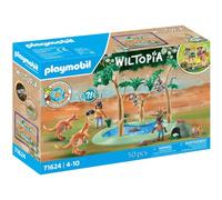 Playmobil Jouet 71624 - Explorateurs animaux australiens Wiltopia - 2 pers., mare, accessoires - Dès 4 ans