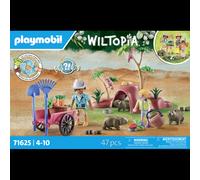 Playmobil Wiltopia 71625 - Ensemble de jeu Terriers de wombats, grotte, 2 figurines, accessoires - Plastique multicolore, 11 pièces, 4+ ans, dimensions emballage 93x38x120 mm