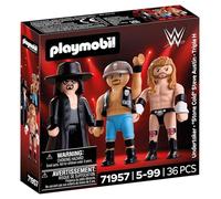 Playmobil | WWE® | Multipack Attitude Era | Set de Figurines avec Undertaker, « Stone Cold » Steve Austin et Triple H | pour Les Fans à partir de 5 Ans | 71957