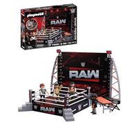 Playmobil | WWE® | RAW Ring Collectors Set | Ring de Catch avec CM Punk, Seth Rollins, Arbitre, caméraman et Accessoires | pour Les Fans à partir de 5 Ans | 71956