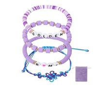 playneeu Lot de 3 bracelets colorés pour enfants et adultes - Bracelets élastiques extensibles avec mots amusants, couleurs vives, cadeaux et accessoires quotidiens