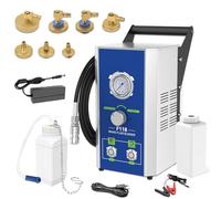 PLAYOCCAR Purgeur Freins Electrique avec 7 Adaptateurs -110V/220V, Kit Purge Liquide Frein Moniteur Pression, 2 Modes Compatible avec Benz/BMW/Audi etc, Changeur Liquide Frein Electrique 0~3 bar