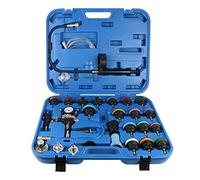 PLAYOCCAR Testeur de Système de Refroidissement, Kit Purgeur Liquide de Refroidissement Automobile 28 Pièces avec Adaptateurs de Radiateur de Pompe de Manomètre