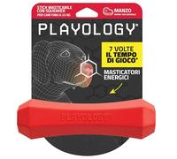 Playology Jouets pour Chiens Bâton à mâcher Durable et couineur pour Chiens | Jouet de Taille Moyenne parfumé au bœuf - Facile à Nettoyer et fabriqué à partir de matériaux Non Toxiques
