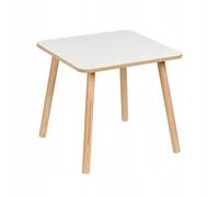 PlayPals Furniture Table carrée en bois pour chambre d'enfant - 50 x 50 x 47 cm - Table de jeu et d'apprentissage en MDF