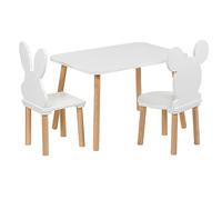 PlayPals Petit tabouret en bois pour enfant Chaise haute en bois Table pour chambre d'enfant Petit tabouret en bois pour enfant