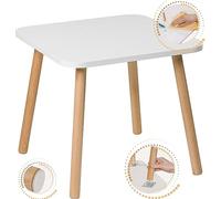 PlayPals Table en Bois pour Enfant, 50 x 50 x 46 cm, Meuble à Monter Soi-même, Bureau d'Activités