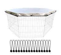 Playpen Cover - Dog Pen Shade, Toit en maille imperméable | Top pliable pour 8 panneaux Play, patio de jeu, protection solaire de récipient pour animaux de compagnie d'intérieur et d'extérieur pour le