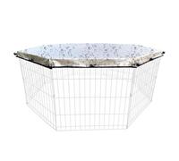 Playpen Cover for Pets - Puppy Playpen Covar Sun Rain Proof Cover,Playpens Covere Fits 8 Panels Dog Pen for Outdoor and Indoor, Portable Foldable Washable Mesh Fabric Top Covers