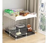 Playpen de Chien, Maisons de Chiens, caisses et chenils Playpen de Chien avec Base Lourde Chiot Jeu Stylo Pet de Compagnie Pliable pour Animal de Compagnie FANDIAO