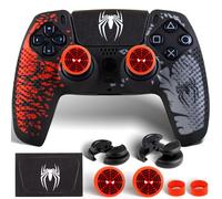 PlayRealm Coque en silicone et autocollant pour manette PS5 Spider Edition