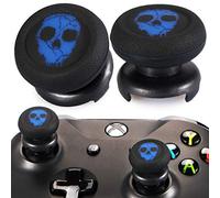 Playrealm FPS Bâton Prises de Pouce Thumbstick Grip et Prolongateur Impression Caoutchouc Silicone Poignée Couvrir 2 ensembles pour Manette Xbox Series X/S et Xbox One (Fantôme Bleui)