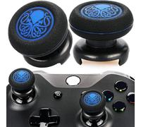 Playrealm FPS Bâton Prises de Pouce Thumbstick Grip et Prolongateur Impression Caoutchouc Silicone Poignée Couvrir 2 Ensembles pour Manette Xbox Series X/S et Xbox One (Bleu de Cthulhu Deep Sea)