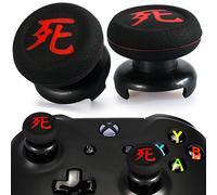 Playrealm FPS Bâton Prises de Pouce Thumbstick Grip et Prolongateur Impression Caoutchouc Silicone Poignée Couvrir 2 ensembles pour Manette Xbox Series X/S et Xbox One (Mort De KANJI)