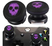 Playrealm FPS Bâton Prises de Pouce Thumbstick Grip et Prolongateur Impression Caoutchouc Silicone Poignée Couvrir 2 ensembles pour Manette Xbox Series X/S et Xbox One (Violet Fantôme)