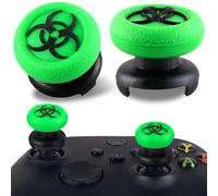Playrealm FPS Bâton Prises de Pouce Thumbstick Grip et Prolongateur Texture 3D Caoutchouc Silicone Poignée Couvrir 2 Ensembles pour Xbox Series X/S & Xbox One Manette (Chat Patte Corailbioh Vert)
