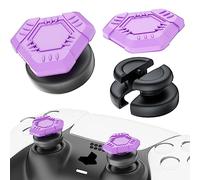 PlayRealm Lot de 2 extensions de joystick et housse en silicone pour manette de PS5 et PS4 (UFO rose clair)
