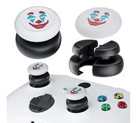 PlayRealm Lot de 2 rallonges de joystick et coque en silicone pour manette Xbox Series X/S et Xbox One S/X (blanc Joker)