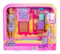 Barbie – Coffret Retrait des Bagages JMJ49 – Avec bagages, chariot, tapis roulant et sac cabine