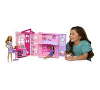 Playset - BARBIE - Maison à emporter JMD28 - 4 espaces - 10 accessoires - Transportable