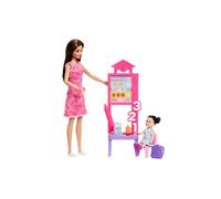 Playset Barbie Professions Professeure MATJMK16 avec poupée, élève et accessoires de classe Multicolore