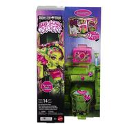 Monster High Coffret poupée Venus McFlytrap JHK45 – 13 surprises, bonnet, plante et soins cheveux