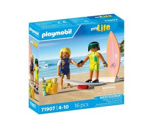 Playset Cours de surf Playmobil 71907 My Life 2 personnages 2 planches Multicolore