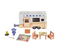 Bluey – Ensemble de jeu Aventure Caravan rabattable avec cuisine, lits de camp et figurine 6,3 cm