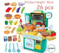 Playset De Cuisine Play Kids Pretend Play Toy Toddler Kitchenware Cooking Set Toys,Green,30cm