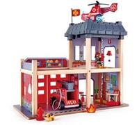 Playset Hape Grande Caserne de Pompiers Rouge G