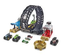 Playset HOT WHEELS Monster Trucks Circuit Monster Looping - 4 ans et plus - Lanceur et véhicules inclus