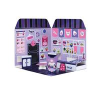 Playset Kuromi Ramen Shop Lot de 40 Stickers et 6 cm Figurine | Autocollants 3D pour Maison, Restaurant | Kawaii Foodcourt Sticker House | Comansi