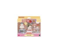 Playset Sylvanian Families La fille chat bicolore et gouter d anniversaire