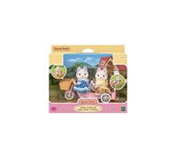 Sylvanian Families - Le Village - Les frères et sœurs Husky et leur tandem - 5637 - Figurines Prêt à Jouer - Mini Poupées