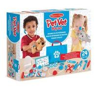 Playset Melissa & Doug Ensemble de jeu pour animaux de compagnie Examiner et traiter Multicolore G