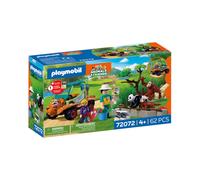 Playset PLAYMOBIL Zoo Keeper 72072 avec véhicule 62 pièces multicolore