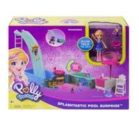Playset Polly Pocket La Piscine Toboggan Bleu G