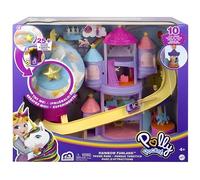 Playset - POLLY POCKET - Rainbow Funland - Parc d'attractions interactif - 25 surprises - 3 attractions
