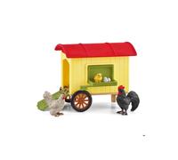 Playset poulailler mobile Schleich Farm World avec 3 figurines et œufs Jaune