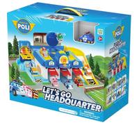 Silverlit - Robocar Poli - Playset Le Quartier Général - véhicule Transformable - Poli, Héli, Ambre, Roy - Dès 3 Ans