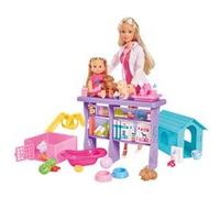Smoby/Simba France Simba - 105733040 - Poupée Steffi Love - Vétérinaire avec Evi - + 4 Animaux et Accessoires Inclus - 29 cm et 12 cm