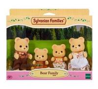 Figurines miniatures - SYLVANIAN FAMILIES - La famille Ours - 4 personnages articulés et habillés avec soin