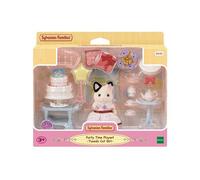 Sylvanian Families Playset – La fille chat bicolore et goûter d'anniversaire